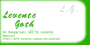 levente goth business card